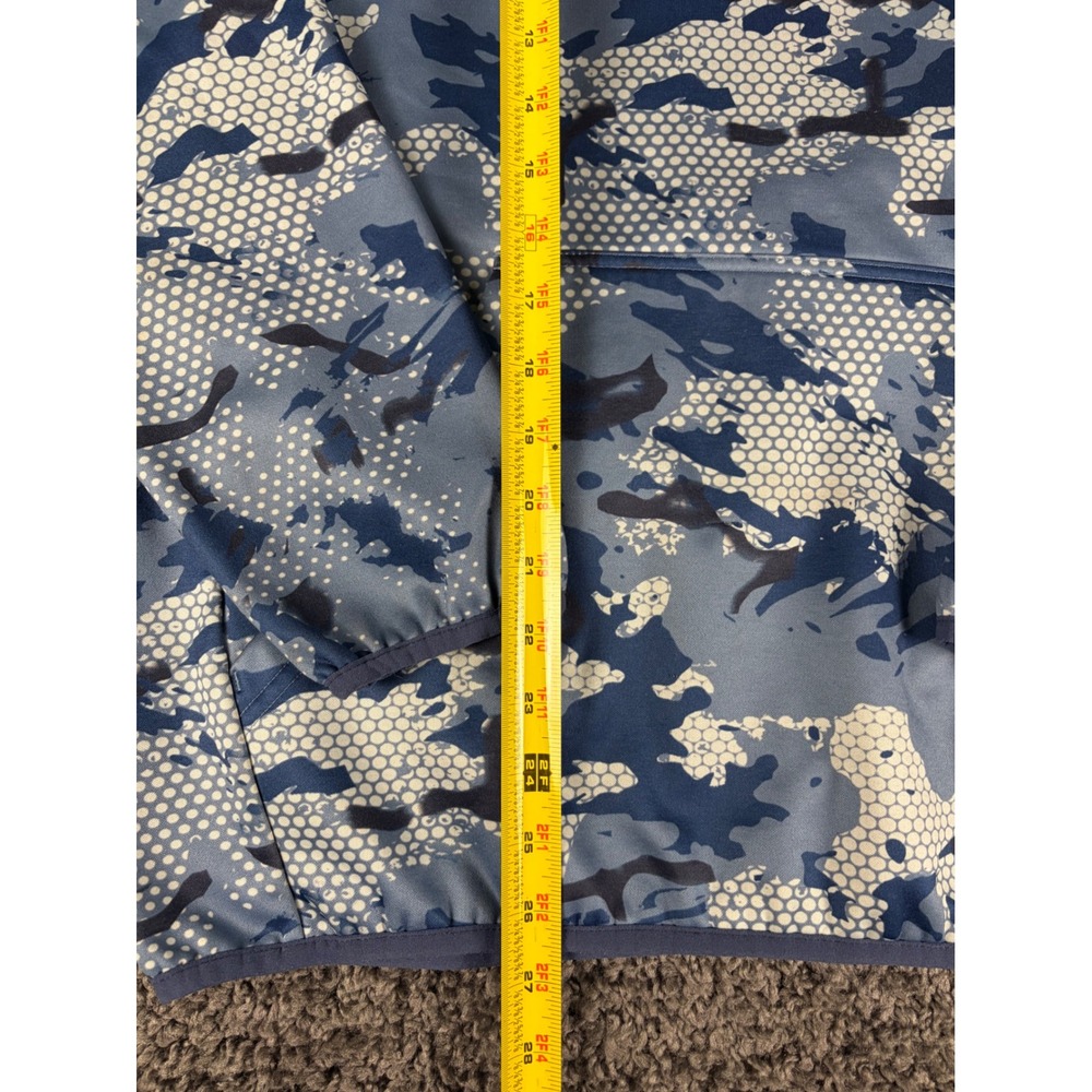 Huk Men Blue Digital Camo Performance Hoodie Pullover Fishing Sweatshirt Medium - Picture 6 of 8